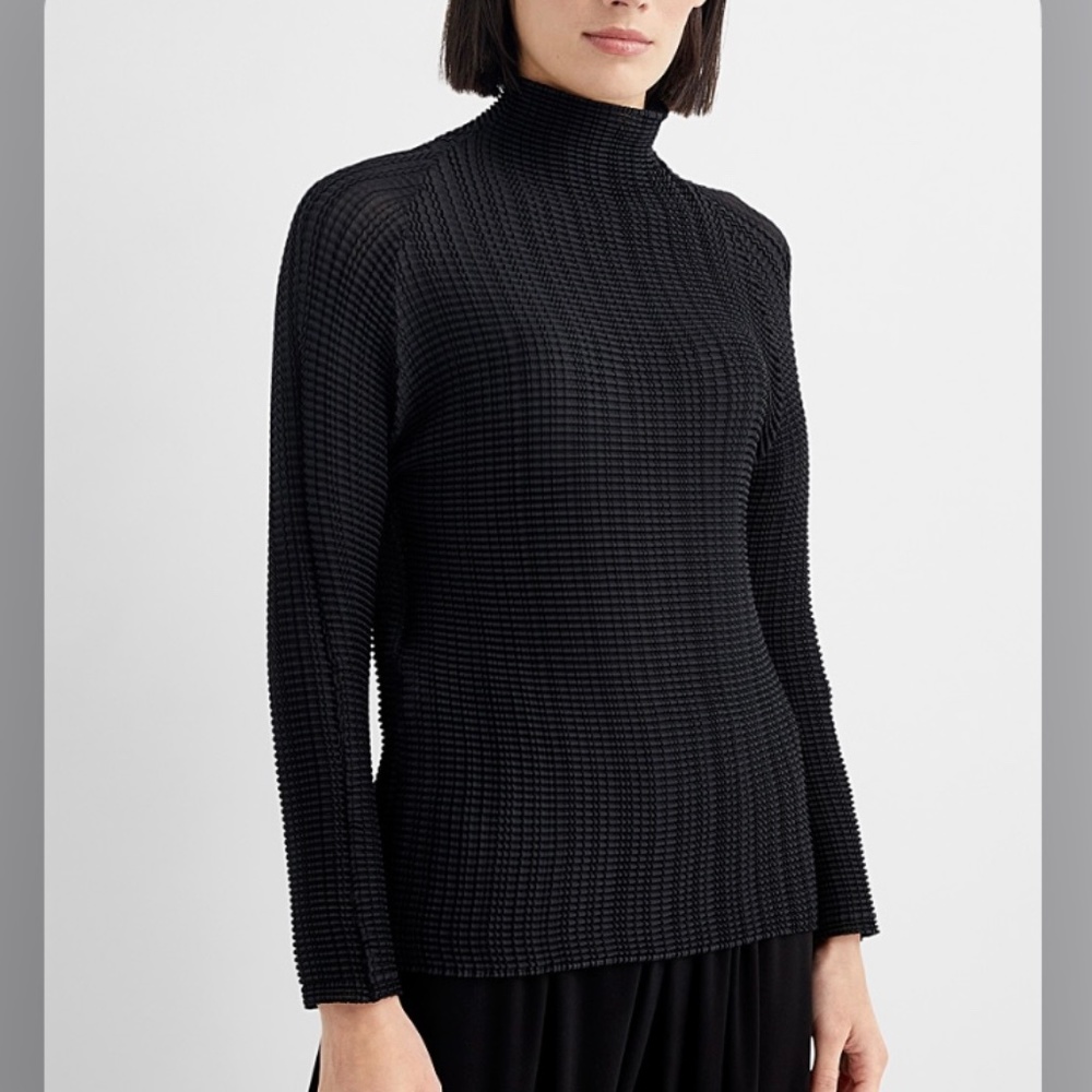 Issey Miyake Black Mock Neck
